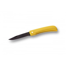 Нож рыбака складной 19,2 см, нерж., желтый, AISI420 + черное покрытие HRC54 (84 мм) (863/G)