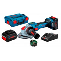 Аккумуляторная бесщеточная болгарка Bosch GWX 18V-15 SC Professional с регулировкой в L-Boxx 136 с 2 акб 18V 8.0Ah, з/у GAL 18V-160 C, с Bluetooth модулем GCY 42